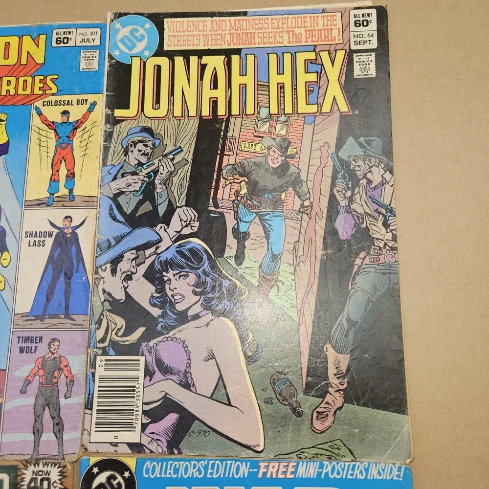 DC COMICS Vintage Lot of 6 - Superman Action Comics, Batman, Jonah Hex, Legion